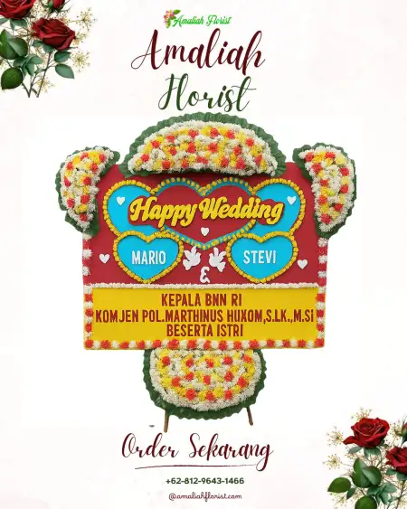 Papan Bunga Pernikahan Tancep